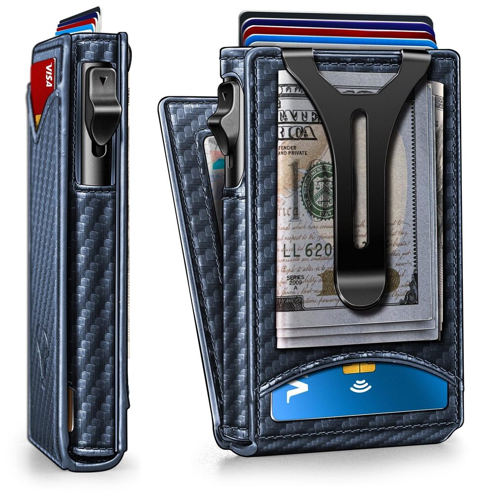 3083 Wallet,Money Clip Wallet Slim For Gift 9Cards-Metal Credit Card Case